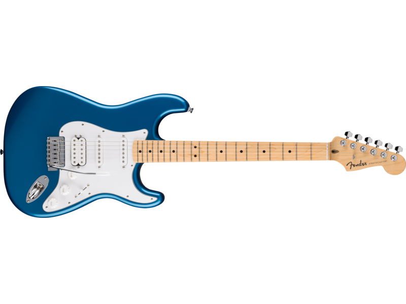 Fender Standard Stratocaster[REG] HSS, Maple Fingerboard, White Pickguard, Aqua Marine Metallic click to zoom image