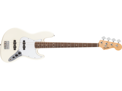 Fender Standard Jazz Bass®, Laurel Fingerboard, White Pickguard, Olympic White 