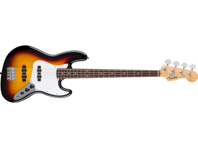 Fender Standard Jazz Bass®, Laurel Fingerboard, White Pickguard, 3-Color Sunburst