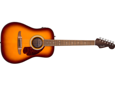 Fender California Deluxe Redondo<sup>TM</sup> Jr. E, Walnut Fingerboard, Honey Sunburst 