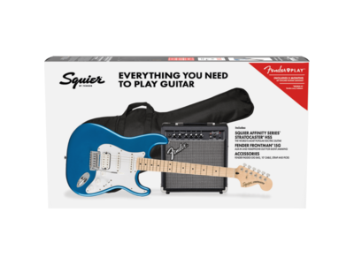 Fender Affinity Series HSS Electric guitar Pack w/15watt amp Lake Placid Blue click to zoom image