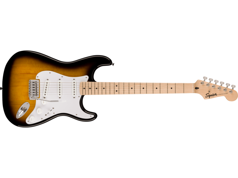 Squier Squier Sonic[REG] Stratocaster[REG], Maple Fingerboard, White Pickguard, 2-Color Sunburst click to zoom image