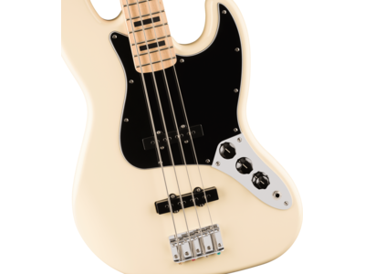 Squier Affinity Series[REG] Active Jazz Bass[REG], Maple Fingerboard, Black Pickguard, Olympic White click to zoom image