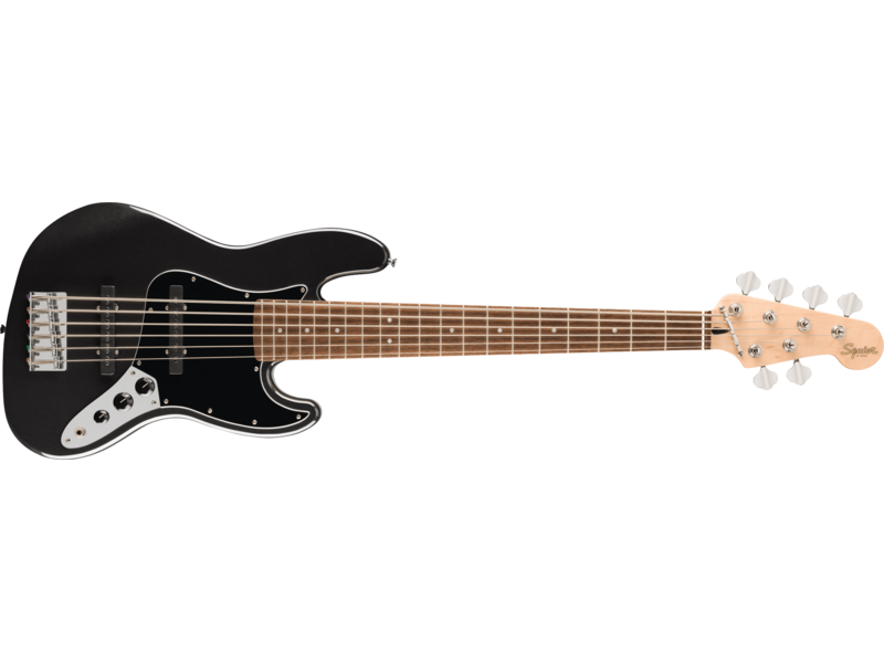 Squier Affinity Series[REG] Jazz Bass[REG] VI, Laurel Fingerboard, Black Pickguard, Black Metallic click to zoom image