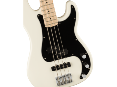 Squier Affinity Series[REG] Precision Bass[REG] PJ, Maple Fingerboard, Black Pickguard, Olympic White click to zoom image