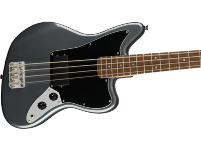 Squier Affinity Series[REG] Jaguar[REG] Bass H, Laurel Fingerboard, Black Pickguard, Charcoal Frost Metallic click to zoom image