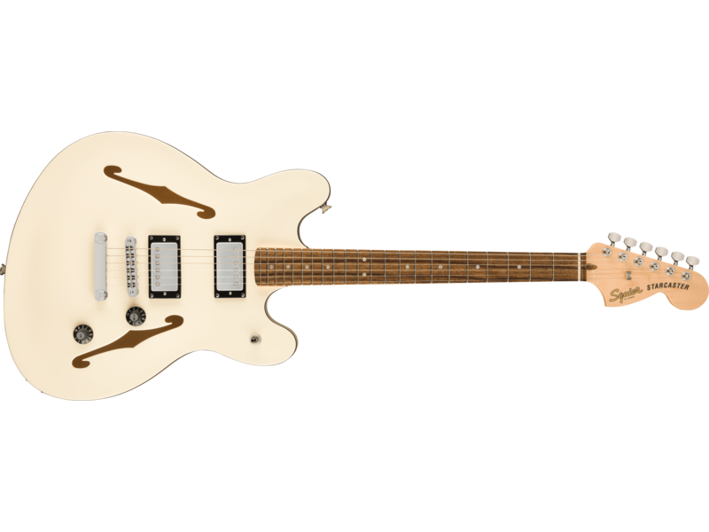Squier Affinity Series[REG] Starcaster[REG] Deluxe, Laurel Fingerboard, Olympic White click to zoom image