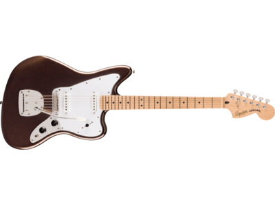Squier Affinity Series® Jaguar®, Maple Fingerboard, White Pickguard, Mystic Metallic Brown 