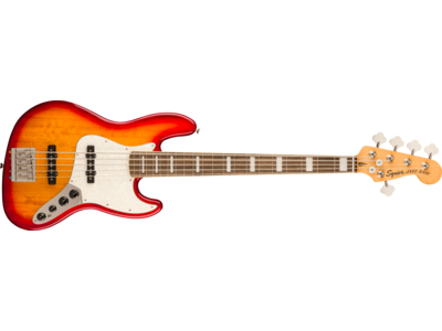 Squier Classic Vibe<sup>TM</sup> Active '70s Jazz Bass® V, Laurel Fingerboard, White Pearloid Pickguard, Sienna Sunburst