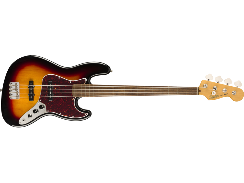 Squier Classic Vibe '60s Jazz Bass[REG] Fretless, Laurel Fingerboard, 3-Color Sunburst click to zoom image