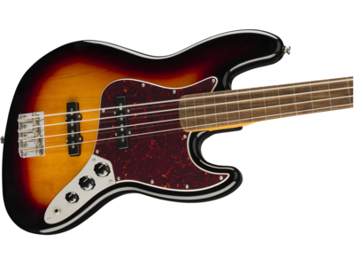 Squier Classic Vibe '60s Jazz Bass[REG] Fretless, Laurel Fingerboard, 3-Color Sunburst click to zoom image