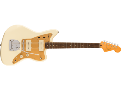 Squier J Mascis Jazzmaster®, Laurel Fingerboard, Gold Anodized Pickguard, Vintage White 