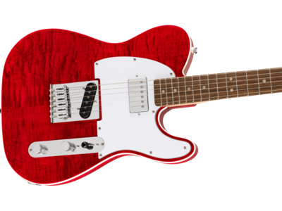 Squier Affinity Series[REG] Telecaster[REG] FMT SH, Laurel Fingerboard, White Pickguard, Crimson Red Transparent click to zoom image