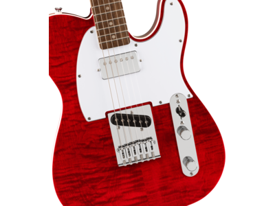 Squier Affinity Series[REG] Telecaster[REG] FMT SH, Laurel Fingerboard, White Pickguard, Crimson Red Transparent click to zoom image
