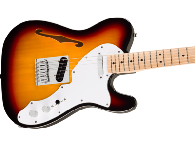 Squier Affinity Series[REG] Telecaster[REG] Thinline, Maple Fingerboard, White Pickguard, 3-Color Sunburst click to zoom image