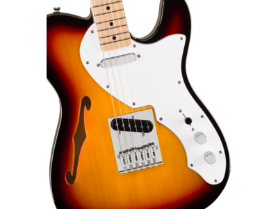 Squier Affinity Series[REG] Telecaster[REG] Thinline, Maple Fingerboard, White Pickguard, 3-Color Sunburst click to zoom image