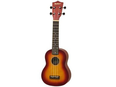 Aria Maikai MKU1 Soprano Ukulele with Bag, Cherry Sunburst 