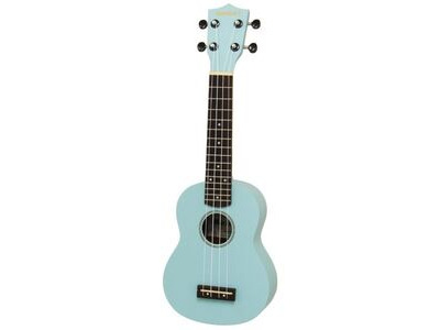 Aria Maikai MKU1 Soprano Ukulele with Bag, Light Blue 