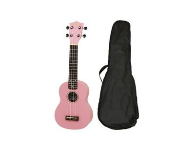 Aria Maikai MKU1 Soprano Ukulele with Bag, Pink click to zoom image
