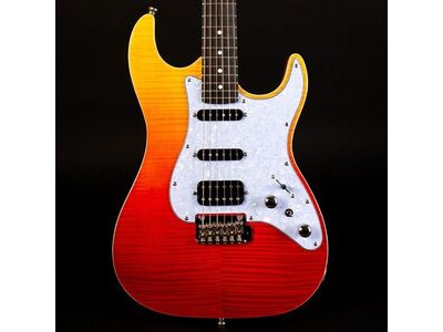 Jet JS600 TRS Electric Guitar &ndash; HSS Super Strat with Flamed Maple Top 