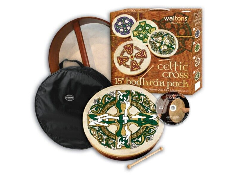 Waltons 15" Gaelic Cross Bodhran Pack click to zoom image