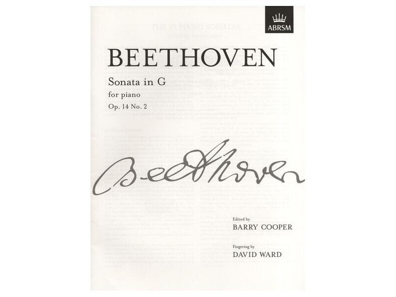 ABRSM Beethoven - Sonata in G for Piano Op14 No2 click to zoom image