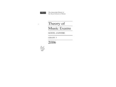 ABRSM Theory of Music Exams 2006, Model Answers Grade 3 