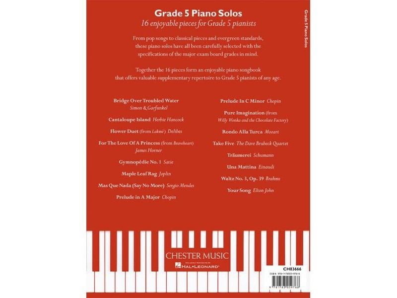 Chester Music Grade 5 Piano Solos click to zoom image