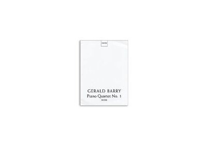 CMC Gerald Barry Piano Quartet No.1 Score 