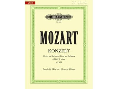 Edition Peters Mozart Concerto No.20 In D Minor K466