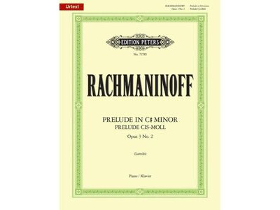 Edition Peters Rachmaninoff: Prelude in C Sharp Minor Op.3 No. 2 