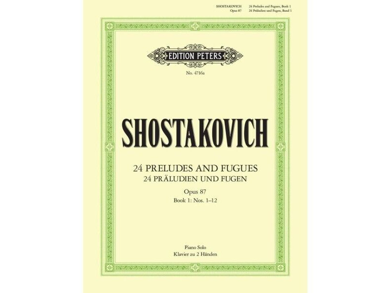 Edition Peters Shostakovich 24 Preludes and Fugues Op.87 - Book 1 click to zoom image