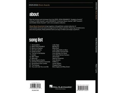 Hal Leonard 2025-2026 Music Awards click to zoom image