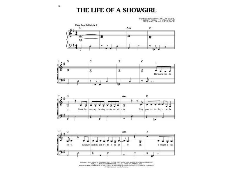 Hal Leonard Taylor Swift - The Life of a Showgirl (PVG) click to zoom image