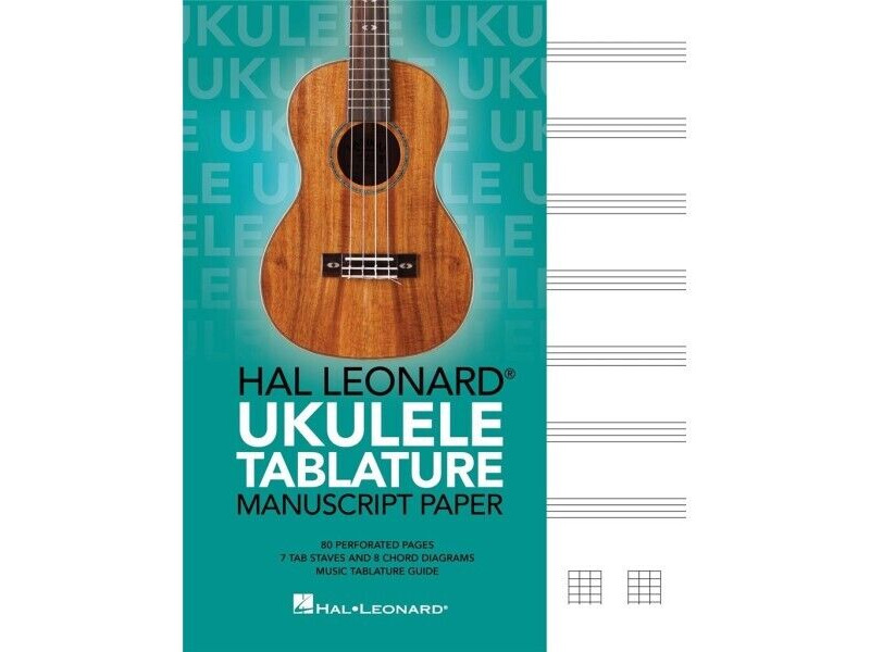 Hal Leonard Ukulele Tablature Manuscript Paper click to zoom image
