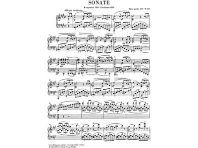 Henle Schubert- Piano Sonata in A major D.664 click to zoom image