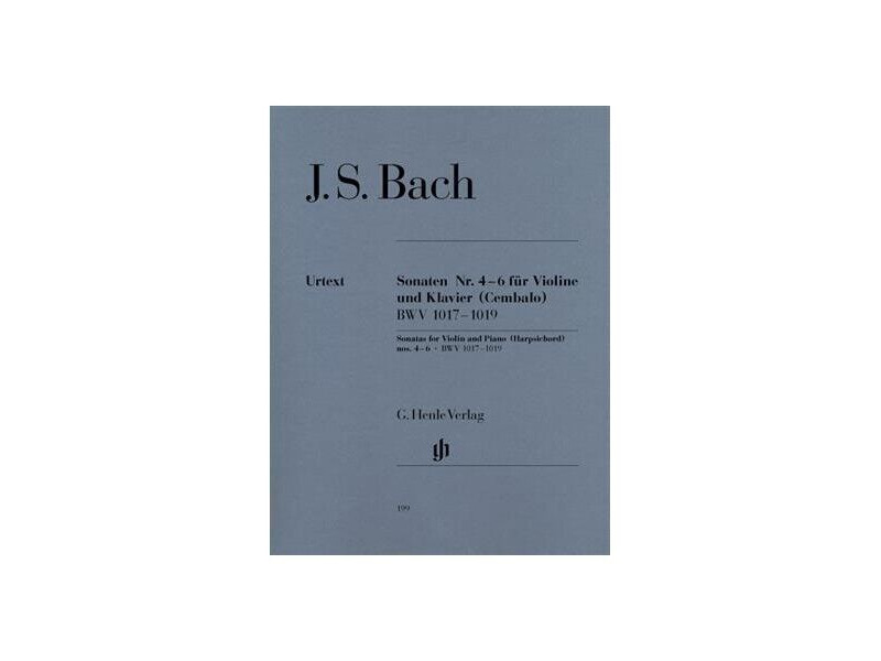 Henle J.S. Bach : Sonatas No. 4 - 6 for Violin and Piano click to zoom image
