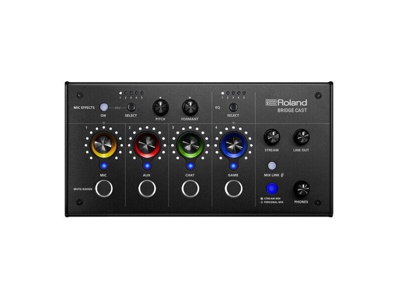 Roland BRIDGE CAST Dual Bus Gaming Mixer Streaming Audio Interface click to zoom image