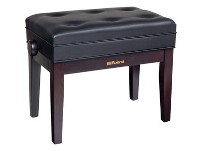 Roland RPB-400RW Piano Bench &ndash; Adjustable Seat with Storage (Rosewood) 