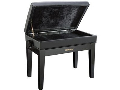 Roland RPB-400PE Piano Bench β Adjustable Seat with Storage (Polished Ebony) click to zoom image