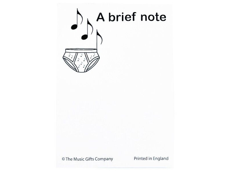 Music Gifts Company A Brief Note Notepad click to zoom image