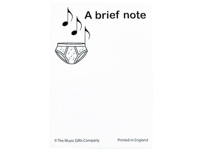 Music Gifts Company A Brief Note Notepad 