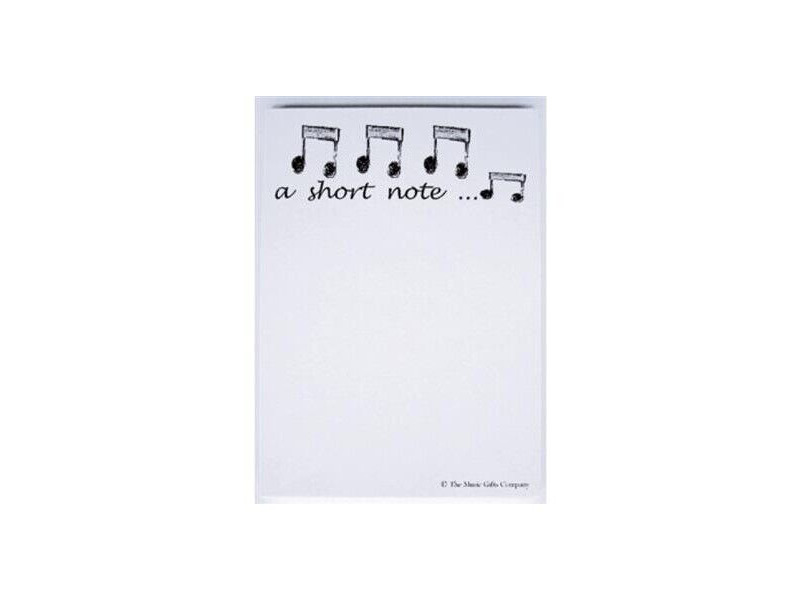 Music Gifts Company A6 Notepad A Short Note click to zoom image