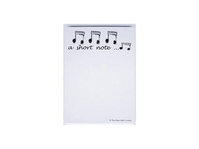 Music Gifts Company A6 Notepad A Short Note 