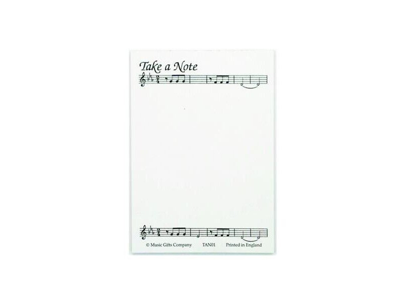 Music Gifts Company A6 Notepad Take A Note click to zoom image
