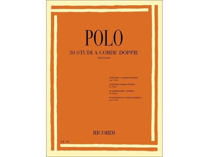Ricordi Polo - 30 Studi A Corde Doppie (Violin) click to zoom image