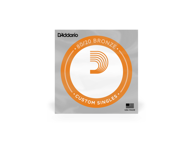 D'Addario Bronze Wound Acoustic Guitar Single String, .022 click to zoom image
