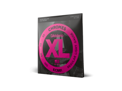 D'Addario Chromes Bass Guitar Strings, Light, 45-100, Long Scale