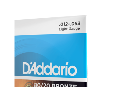 D'Addario 80/20 Bronze Acoustic Guitar Strings, Light, 12-53 click to zoom image