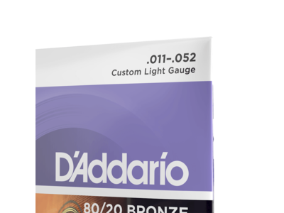 D'Addario 80/20 Bronze Acoustic Guitar Strings, Custom Light, 11-52 click to zoom image